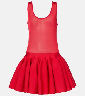Alaia Sheer knitted minidress
