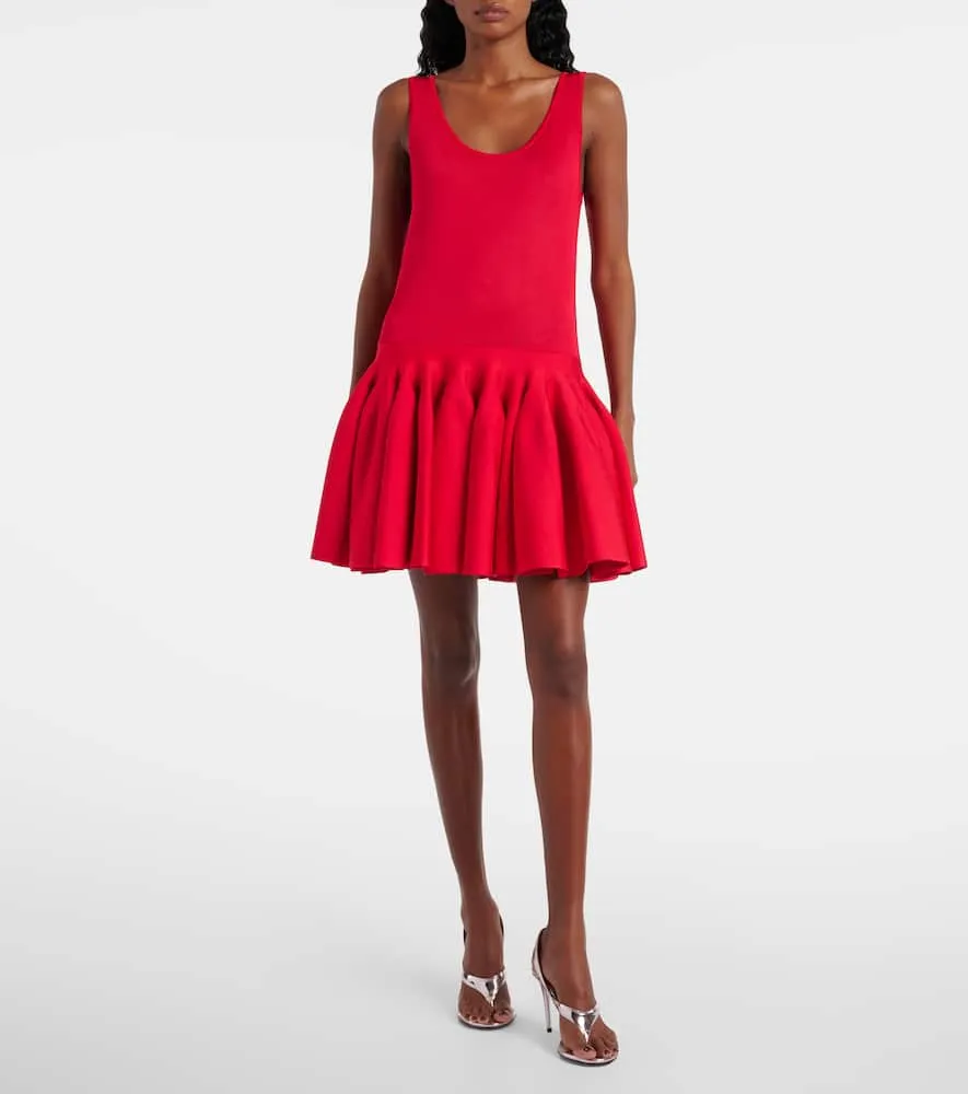 Alaia Sheer knitted minidress