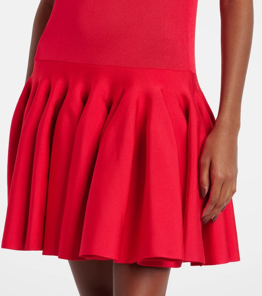 Alaia Sheer knitted minidress