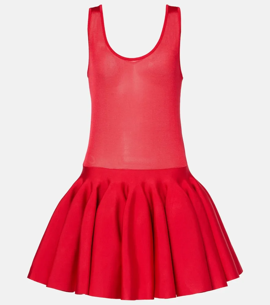 Alaia Sheer knitted minidress
