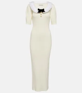 Alessandra Rich Knitted cotton midi dress