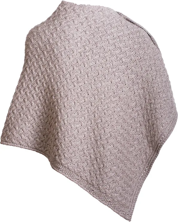 Aran Woollen Mills Supersoft Merino Buttoned Cape / Shrug / Poncho