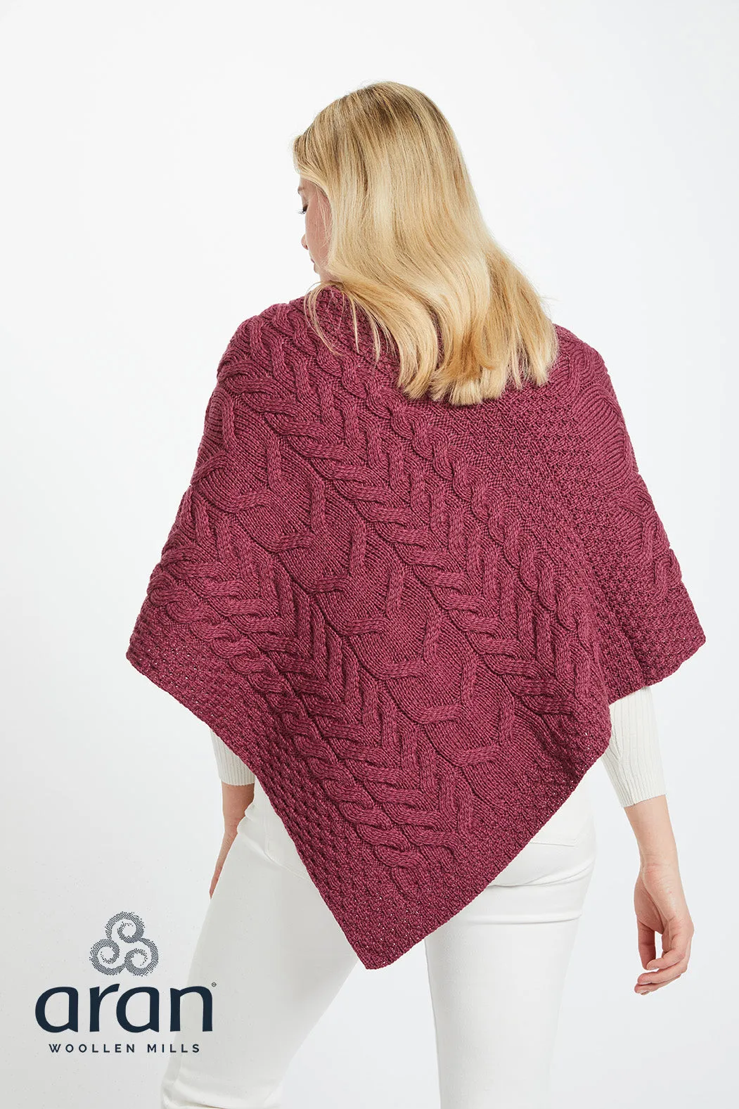 Aran Woollen Mills Supersoft Merino Triangular Poncho