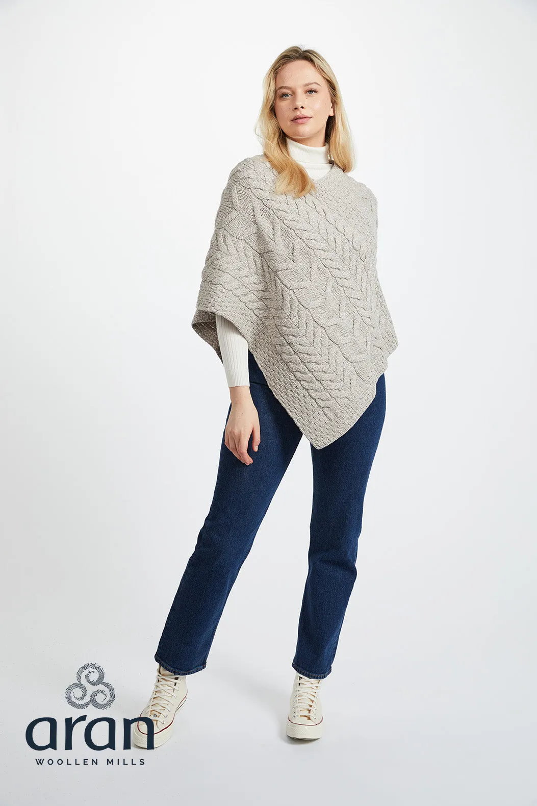 Aran Woollen Mills Supersoft Merino Triangular Poncho