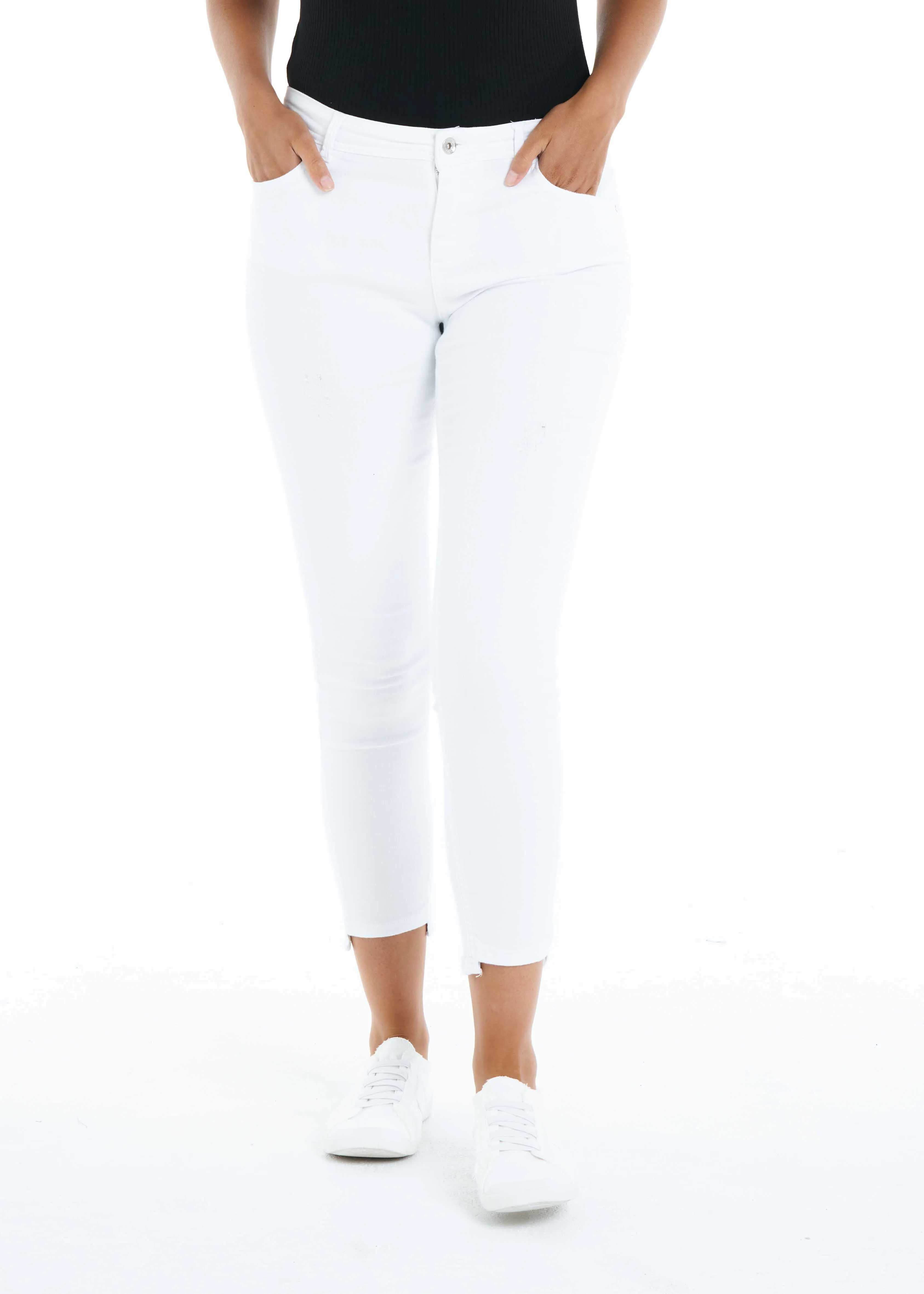 August Denim Jean - White