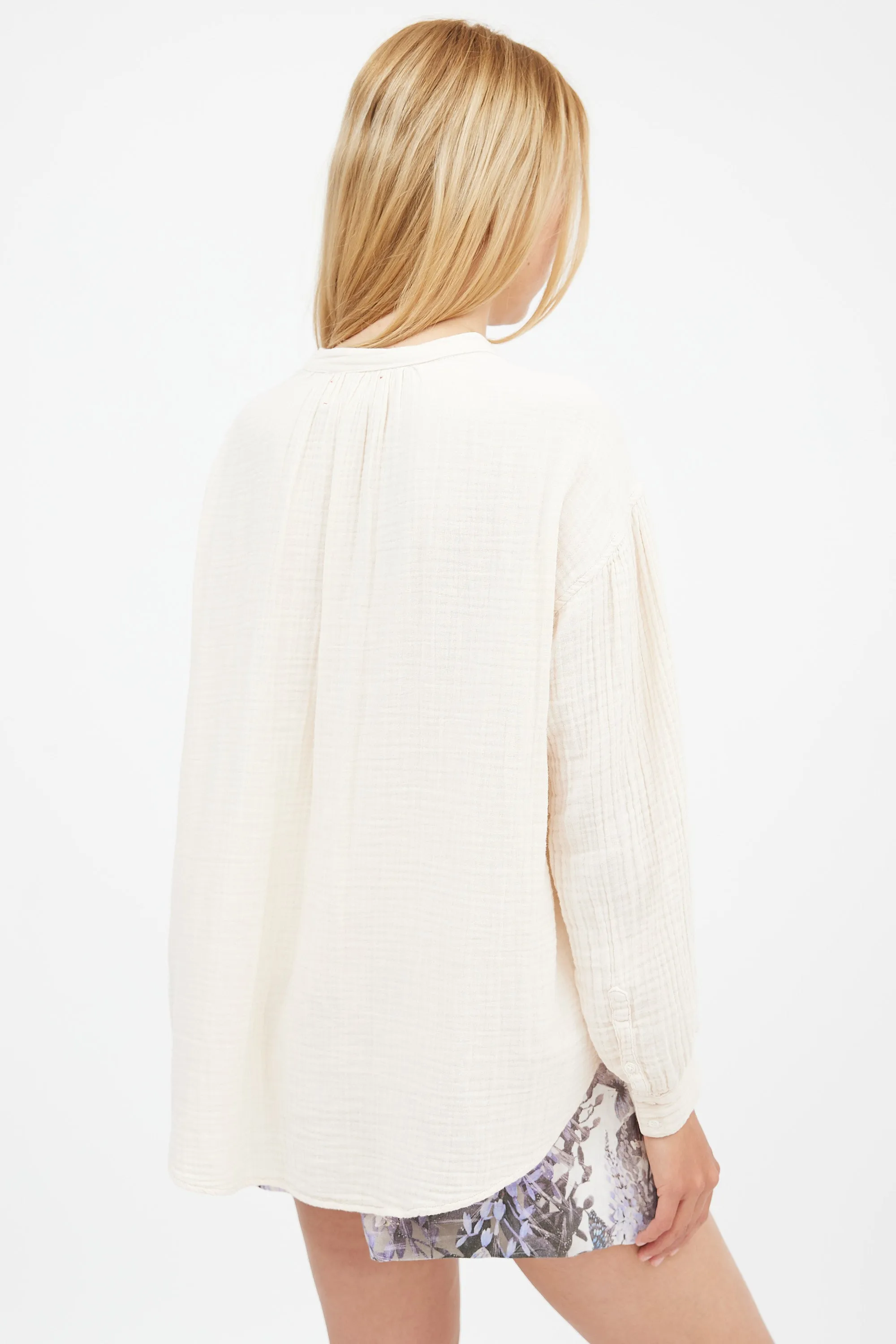 Beige Muslin Cotton Shirt