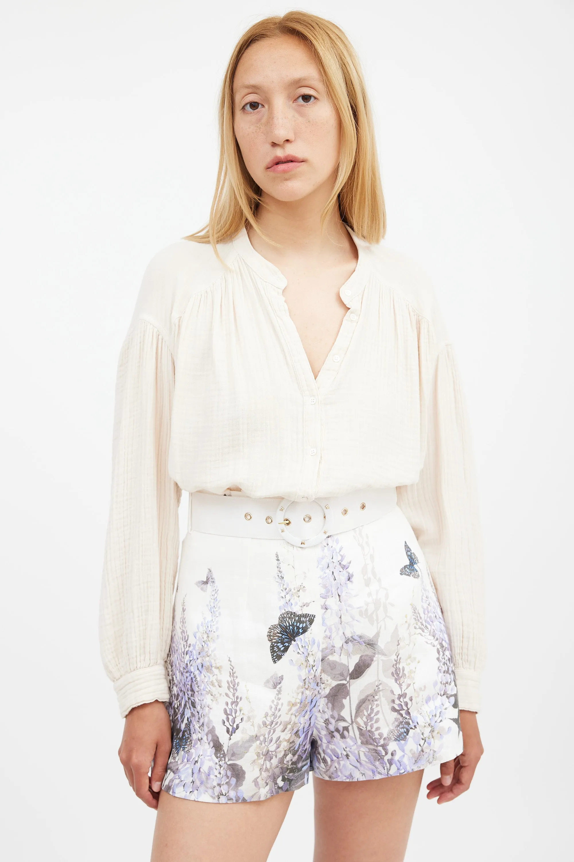 Beige Muslin Cotton Shirt