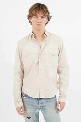 Beige Waxed Western Shirt