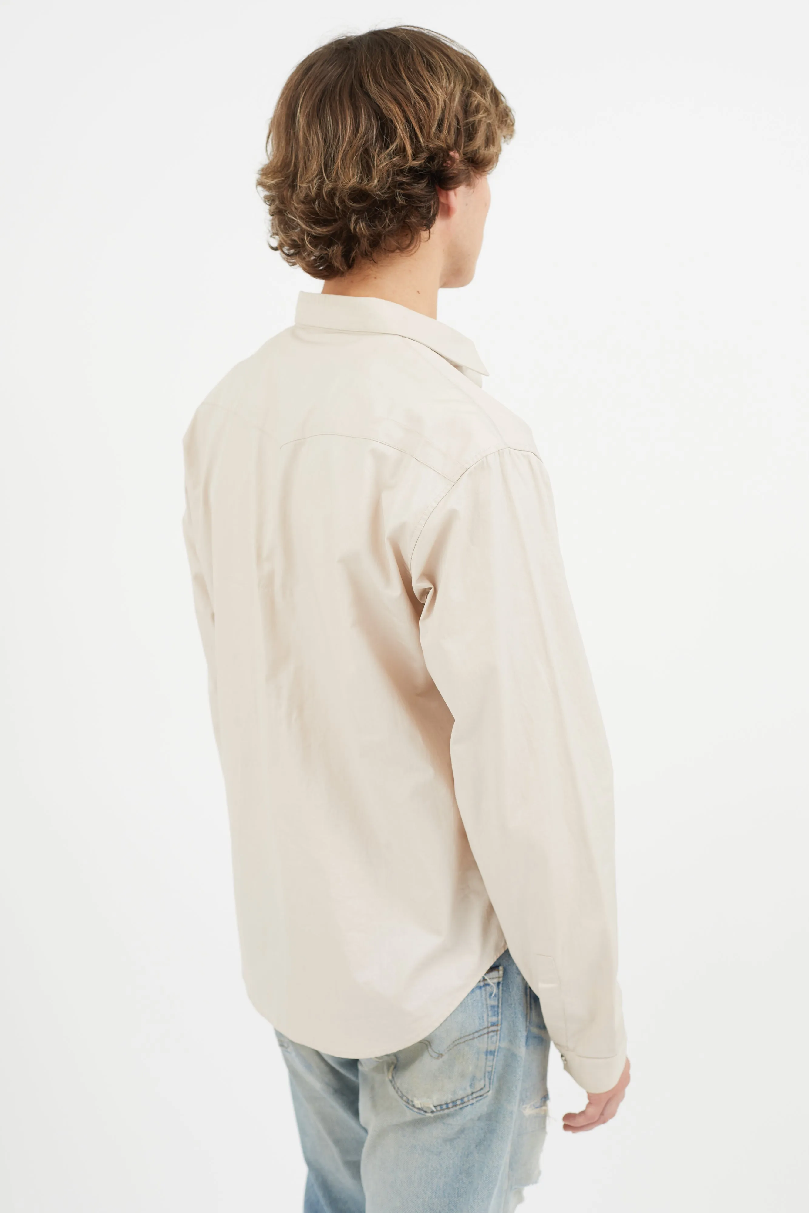 Beige Waxed Western Shirt