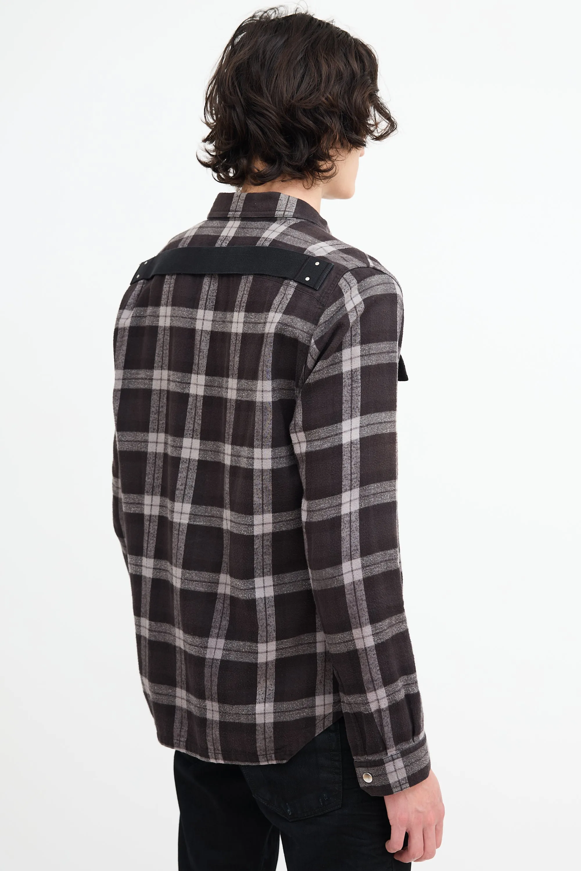 Black & Grey Plaid Shirt