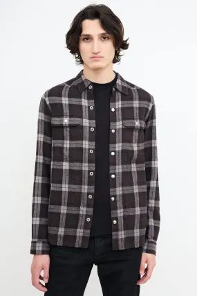 Black & Grey Plaid Shirt