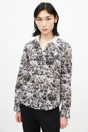 Black & White Floral Shirt