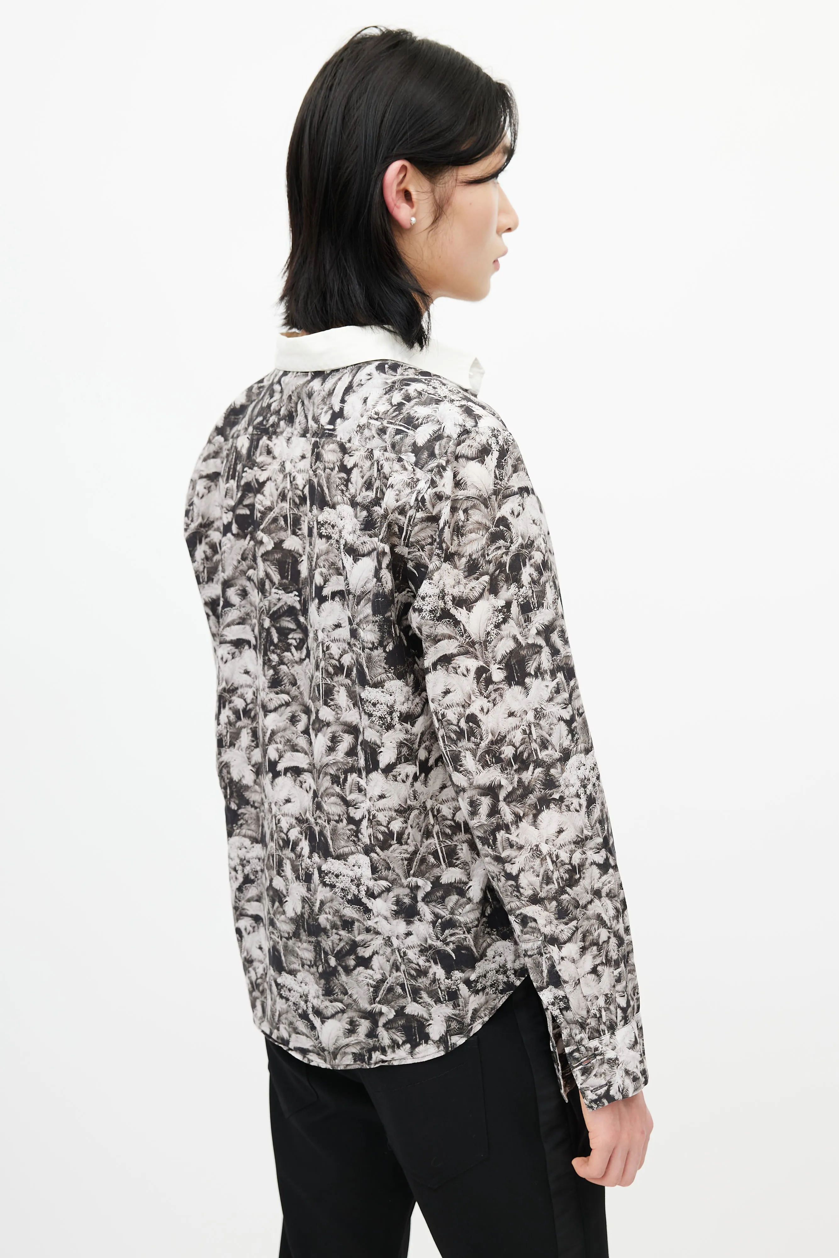 Black & White Floral Shirt