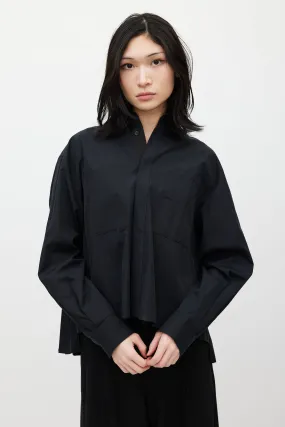 Black Pleated Shirt