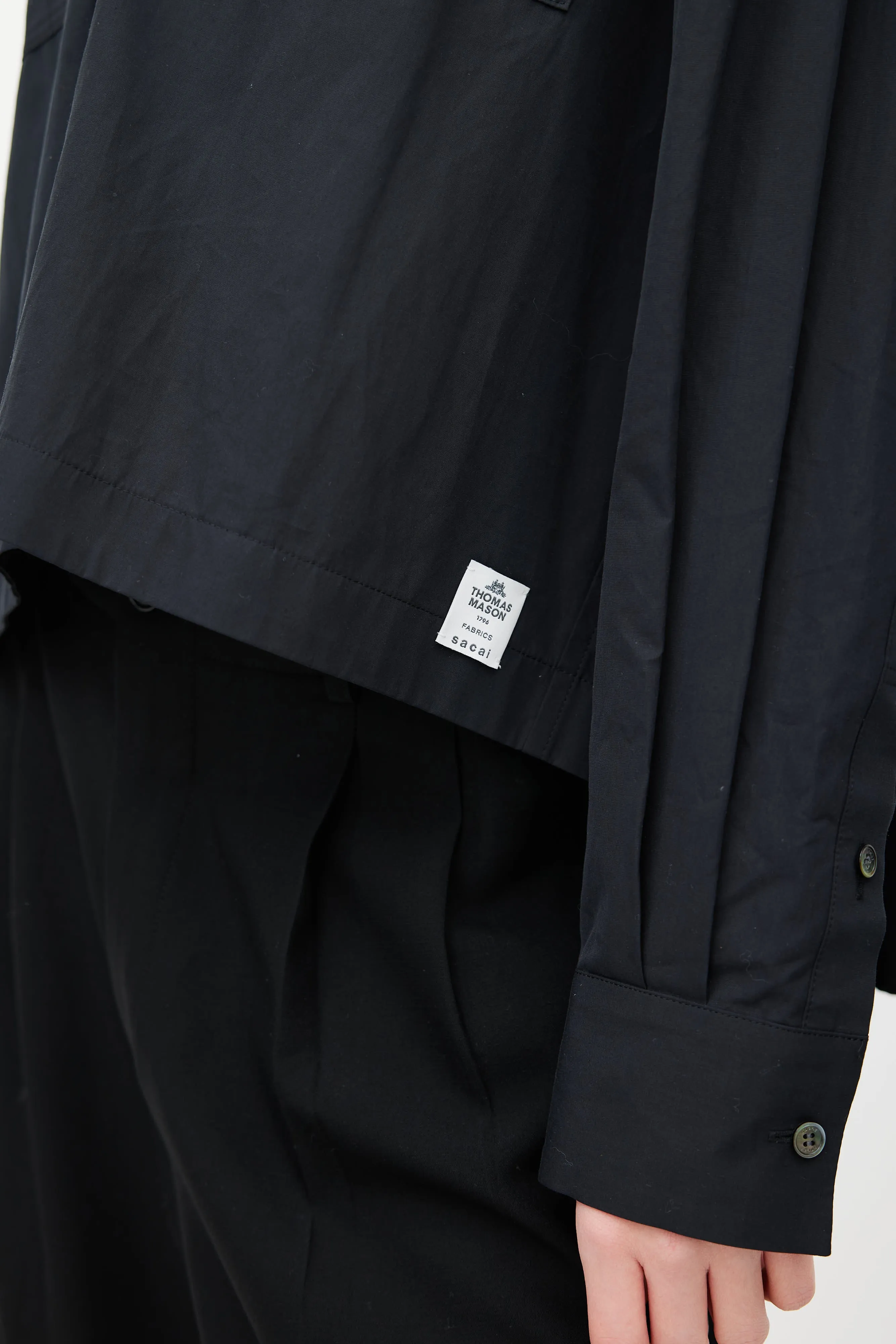 Black Pleated Shirt
