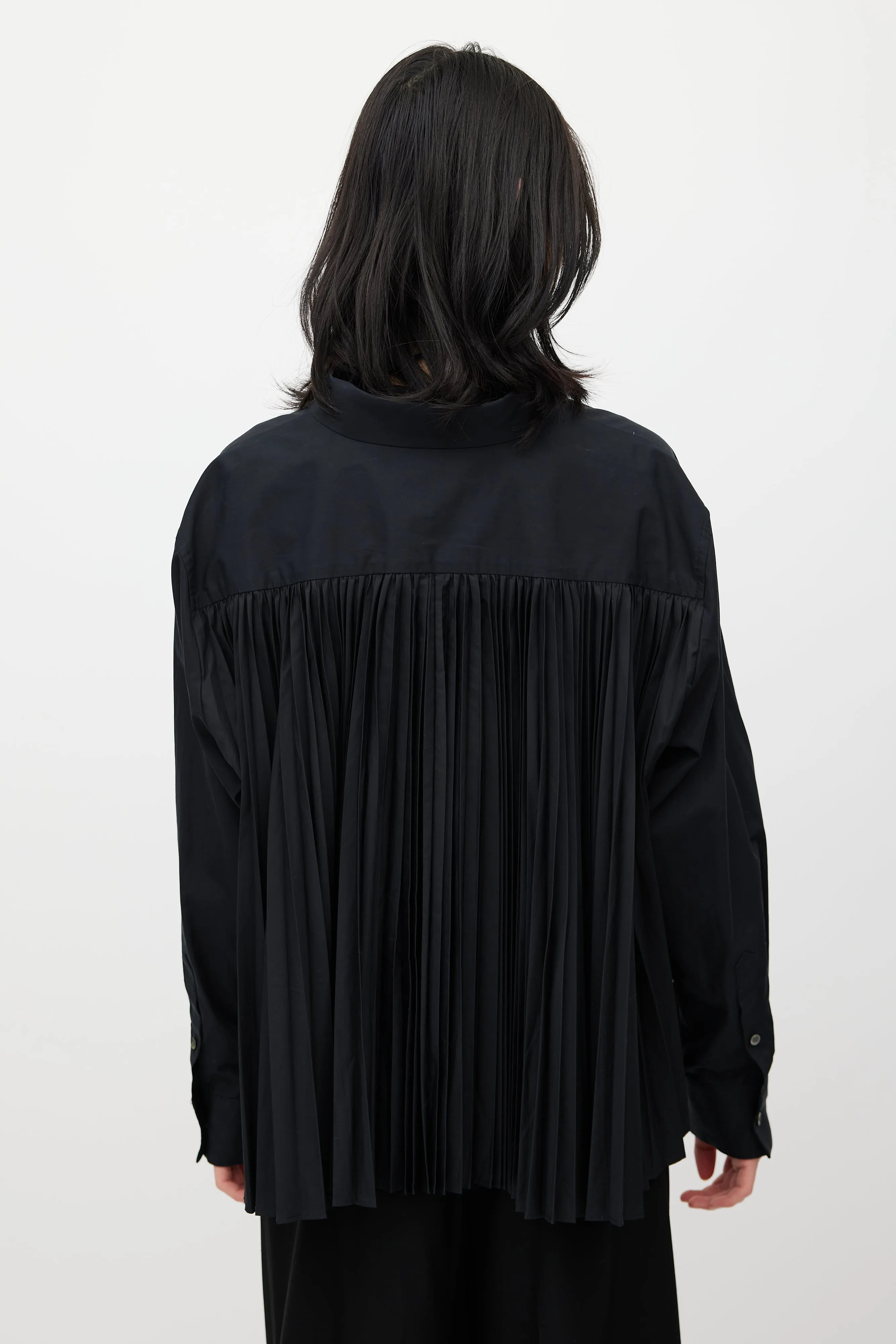 Black Pleated Shirt