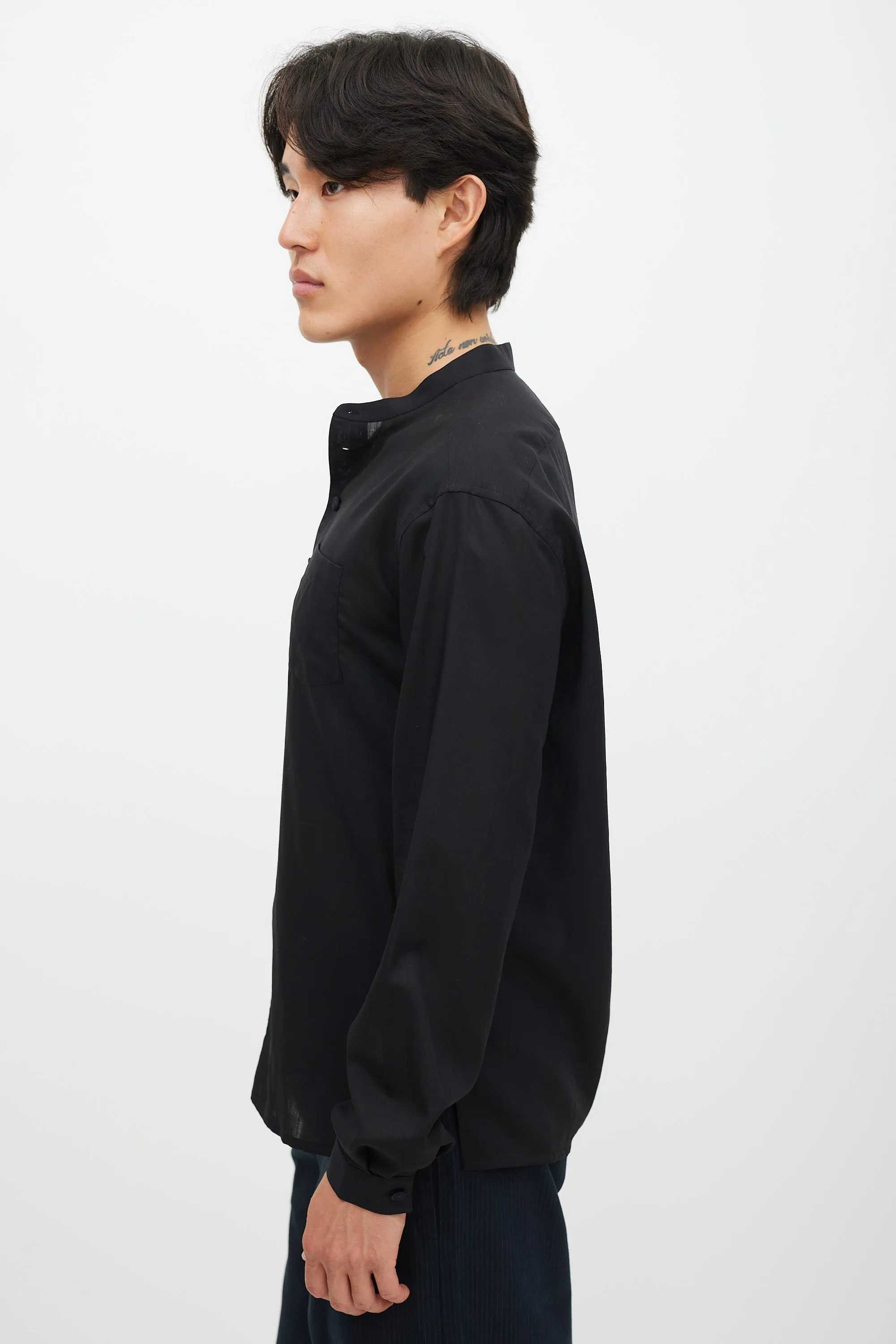 Black Wool Top