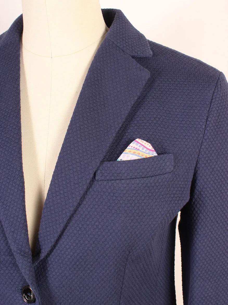 Circolo 1901 Honeycomb Short Jacket in Navy