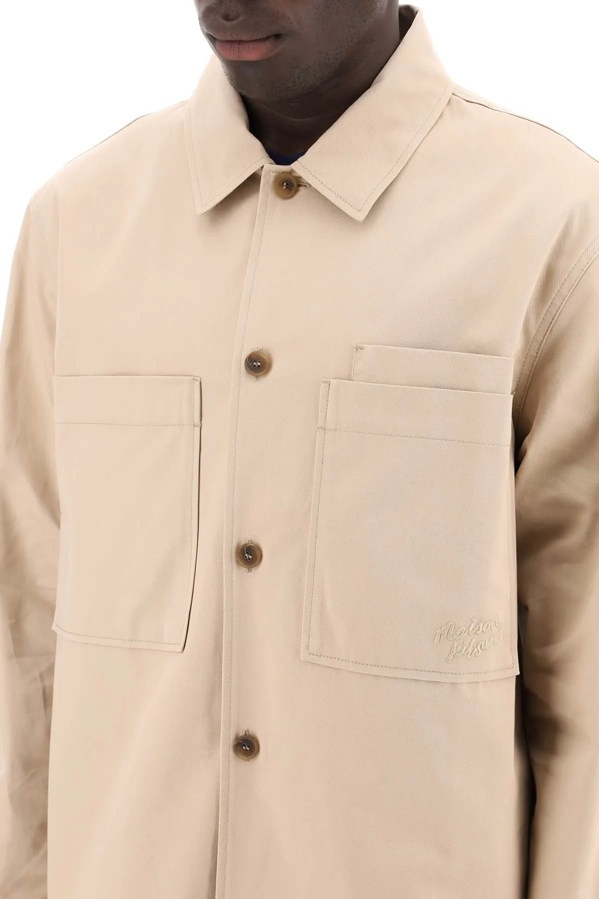 cotton gabardine overshirt