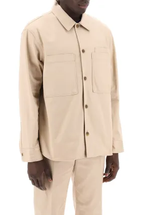 cotton gabardine overshirt