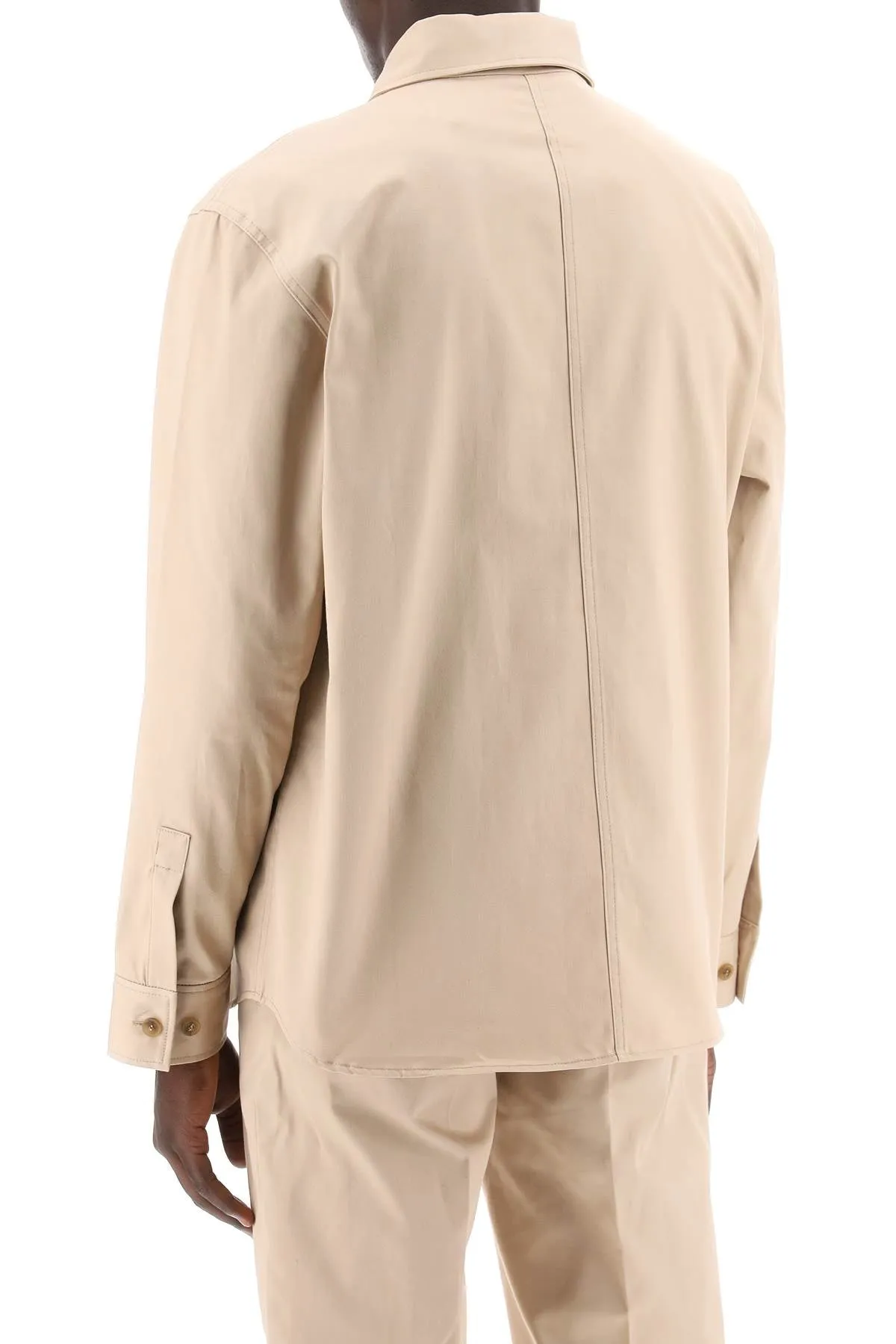 cotton gabardine overshirt
