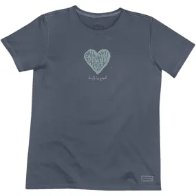 Crusher Message Heart T-Shirt by Life is good