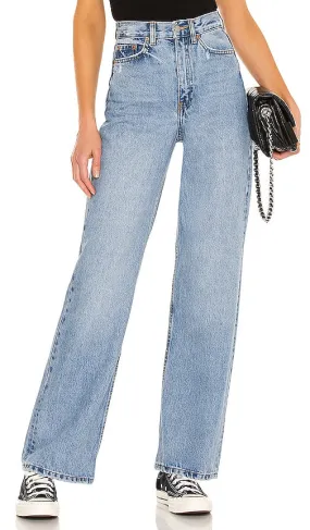 Dr. Denim Echo Wide Leg in Denim-Medium