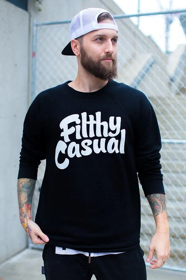 Filthy Casual Black Crewneck
