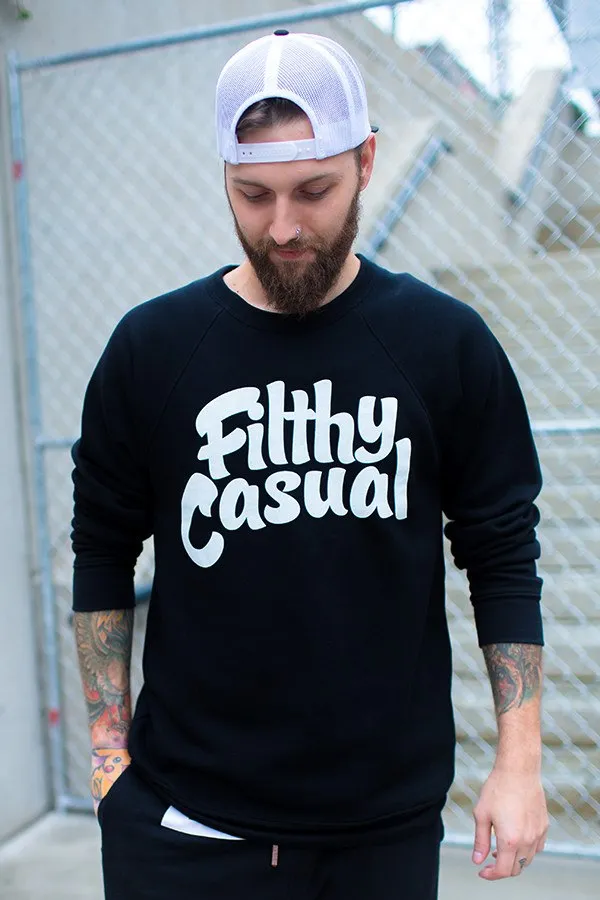 Filthy Casual Black Crewneck