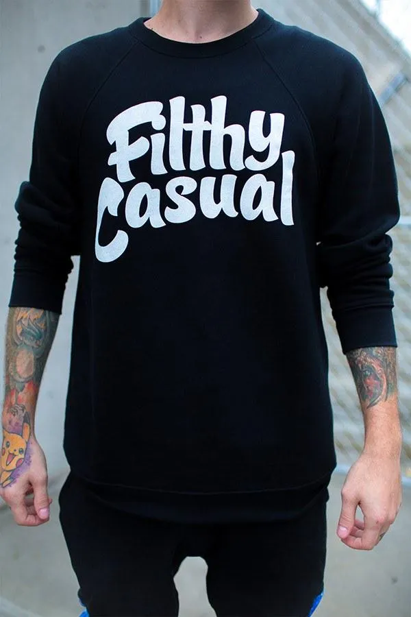 Filthy Casual Black Crewneck