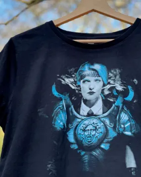 Find Your Quest Minerva the Untamed Cyan | Feminine Rolled sleeve