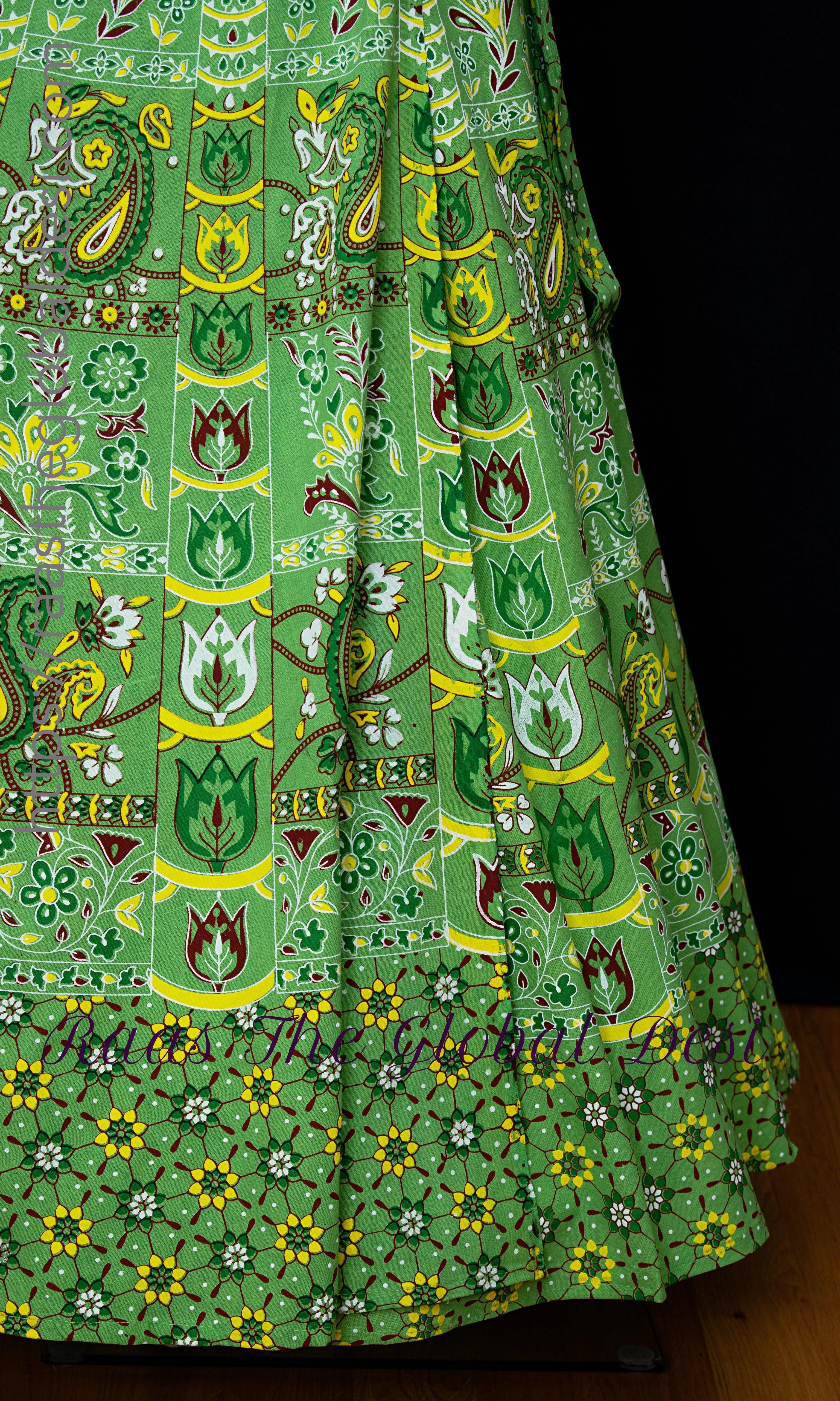 Green Heritage Printed Skirt