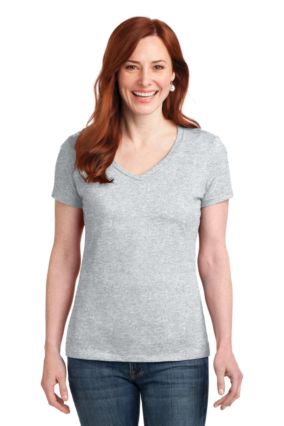 Hanes Women's Perfect-T Cotton V-Neck T-Shirt S04V