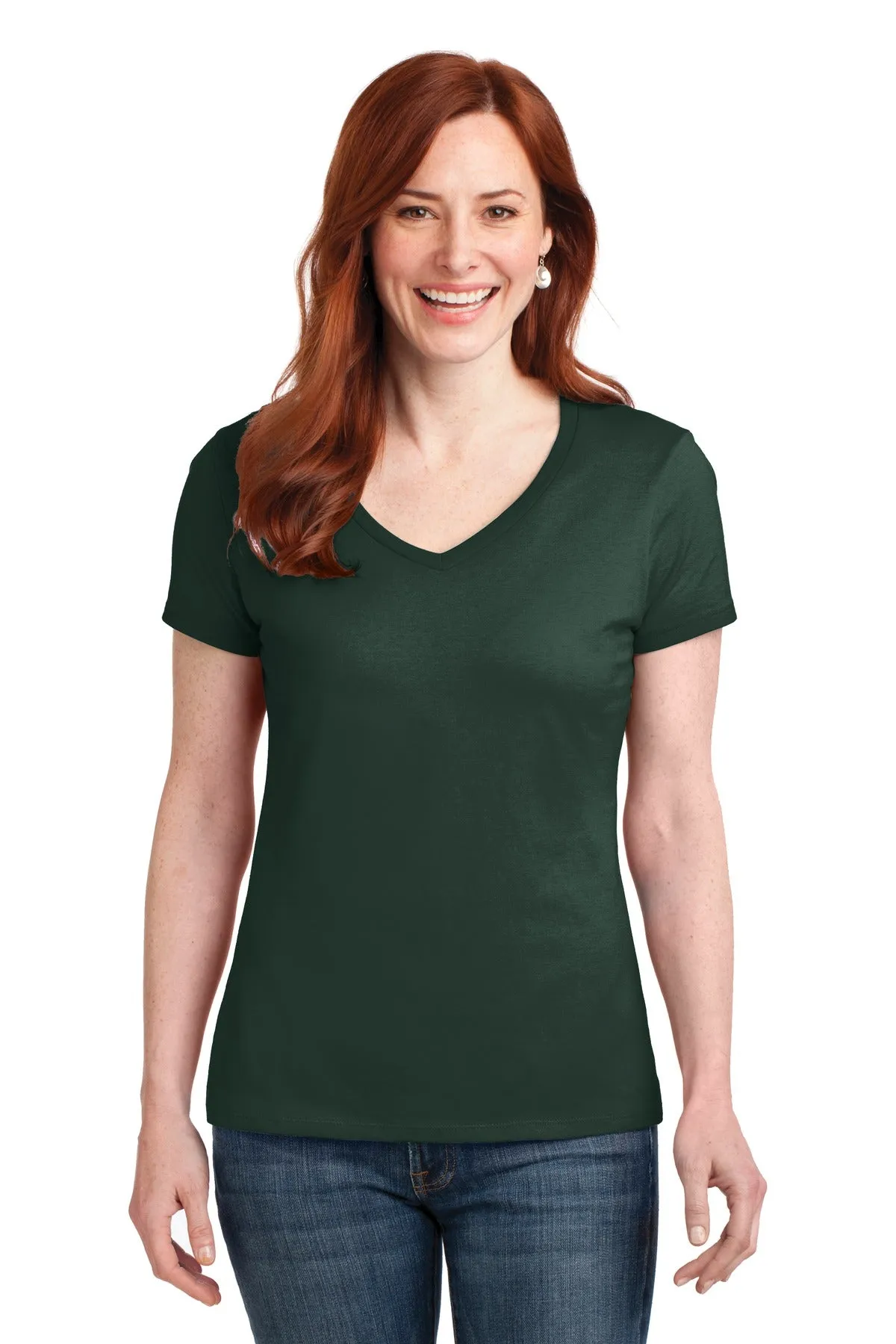 Hanes Women's Perfect-T Cotton V-Neck T-Shirt S04V
