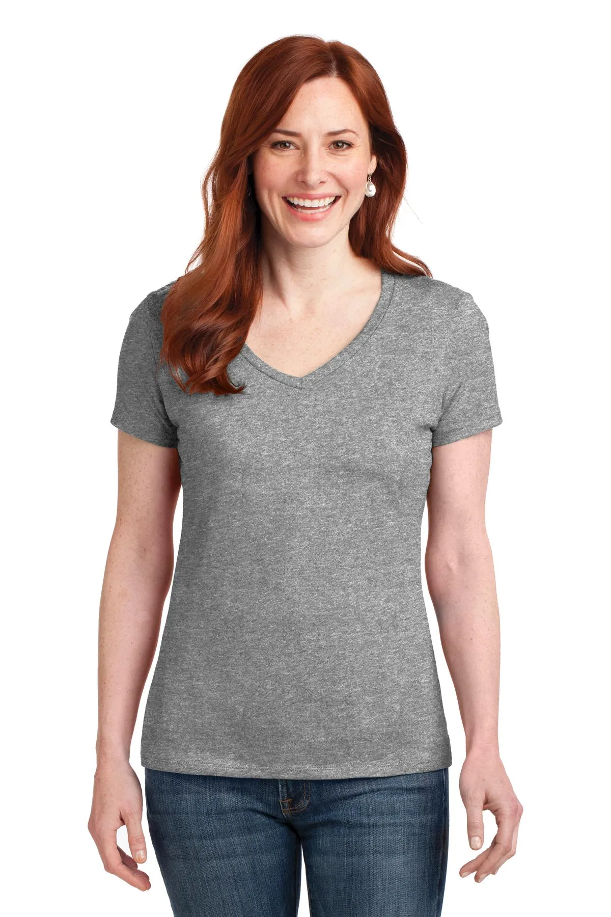 Hanes Women's Perfect-T Cotton V-Neck T-Shirt S04V