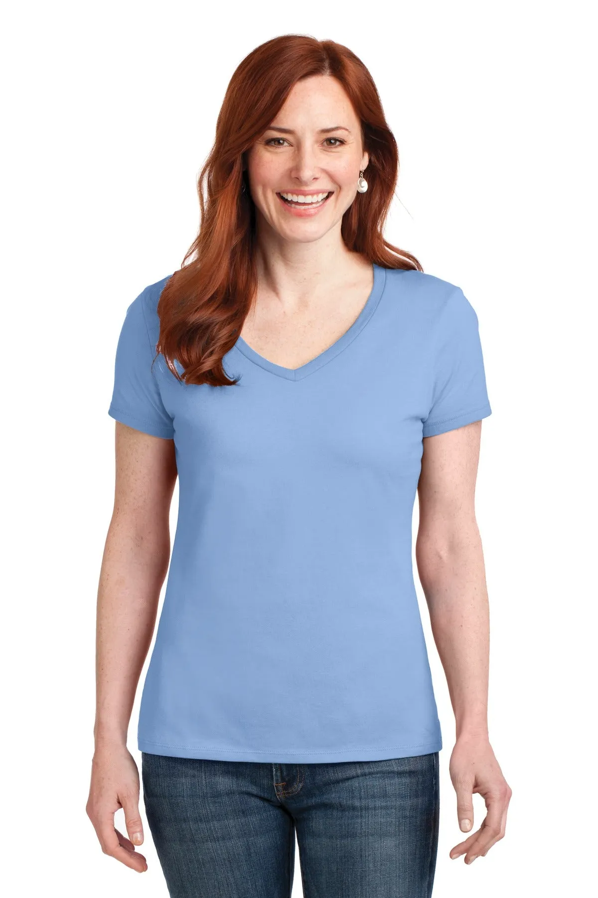 Hanes Women's Perfect-T Cotton V-Neck T-Shirt S04V