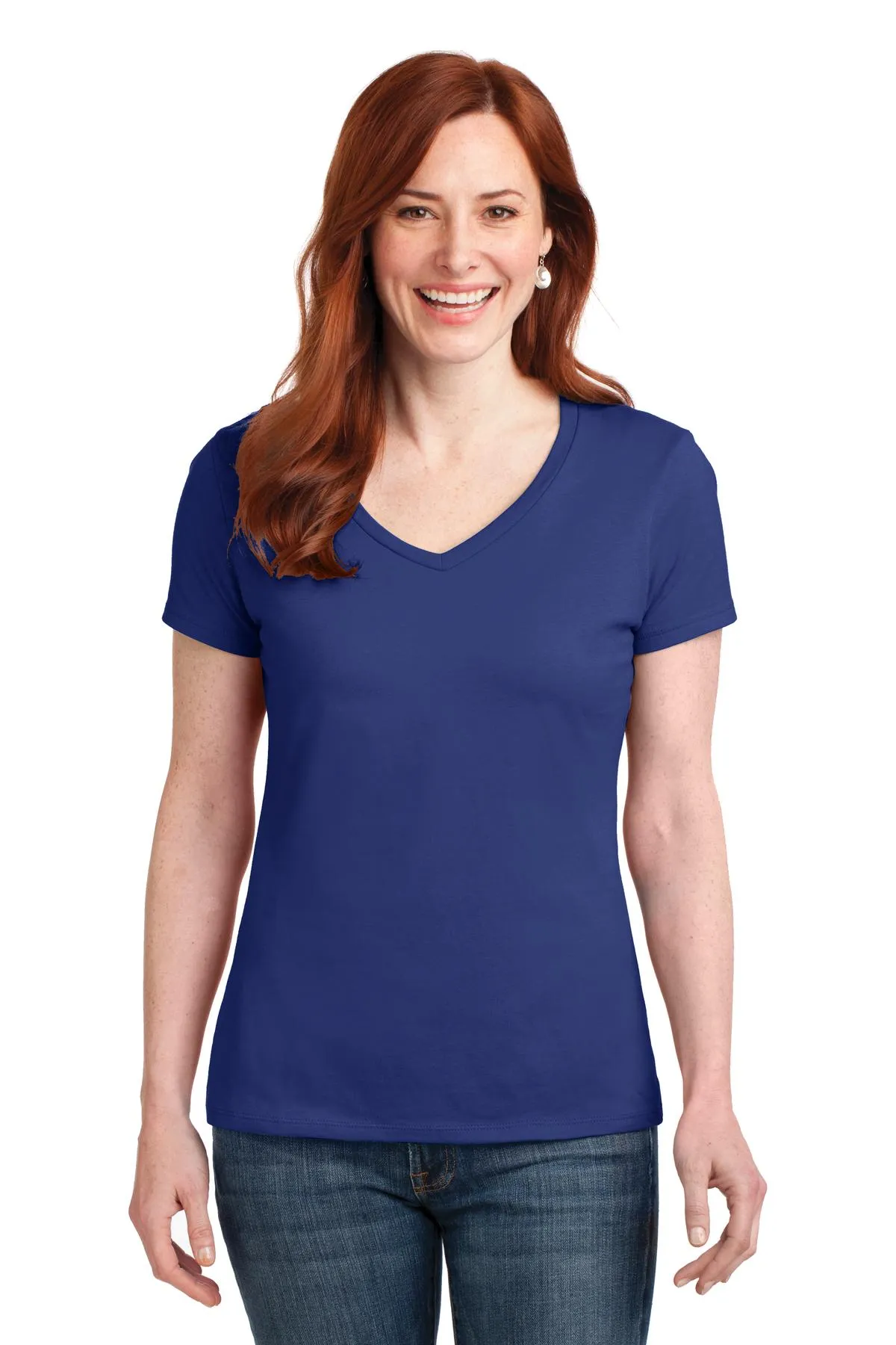 Hanes Women's Perfect-T Cotton V-Neck T-Shirt S04V
