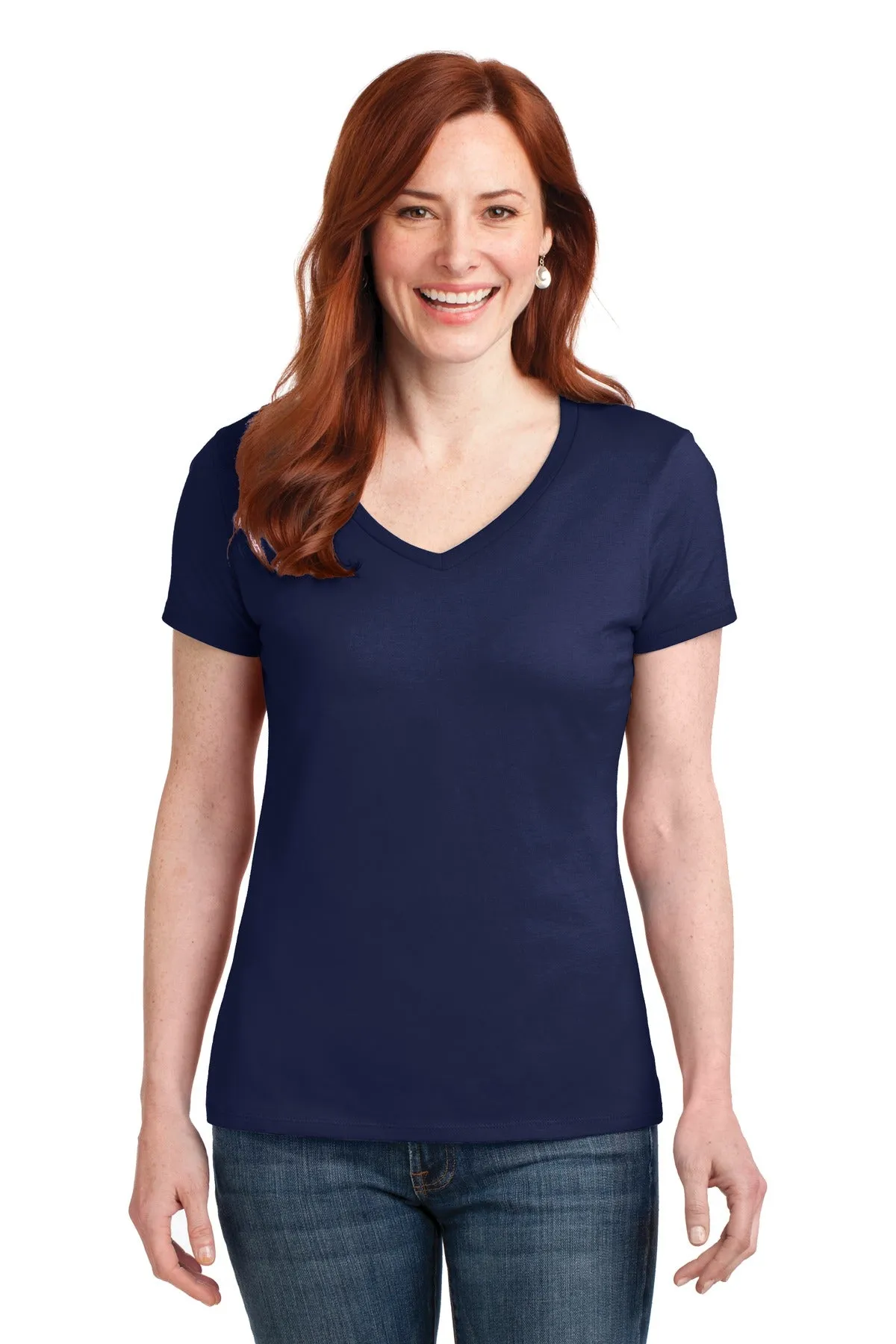 Hanes Women's Perfect-T Cotton V-Neck T-Shirt S04V