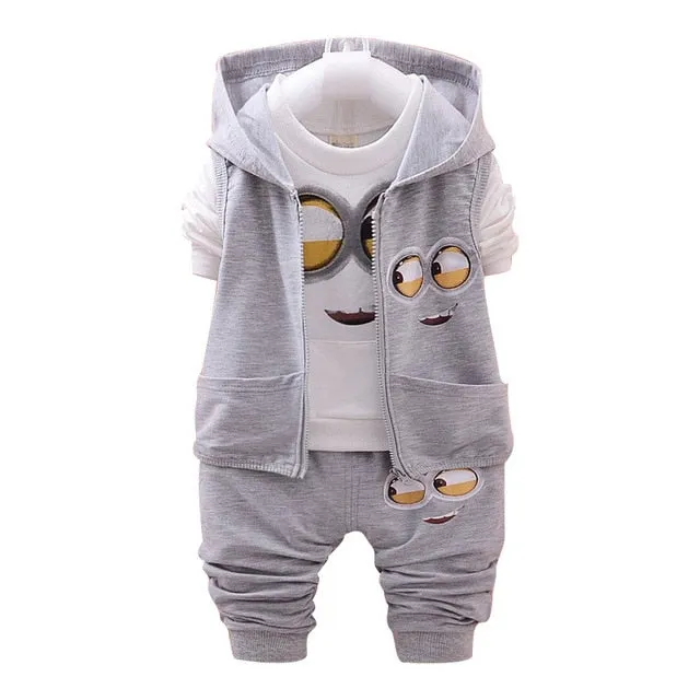 Hot style 2020 spring baby girls boys suits mignon / newborn clothing set kids vest   shirt   pants 3 pcs. sets children suits