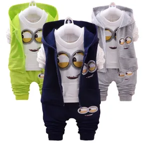 Hot style 2020 spring baby girls boys suits mignon / newborn clothing set kids vest   shirt   pants 3 pcs. sets children suits
