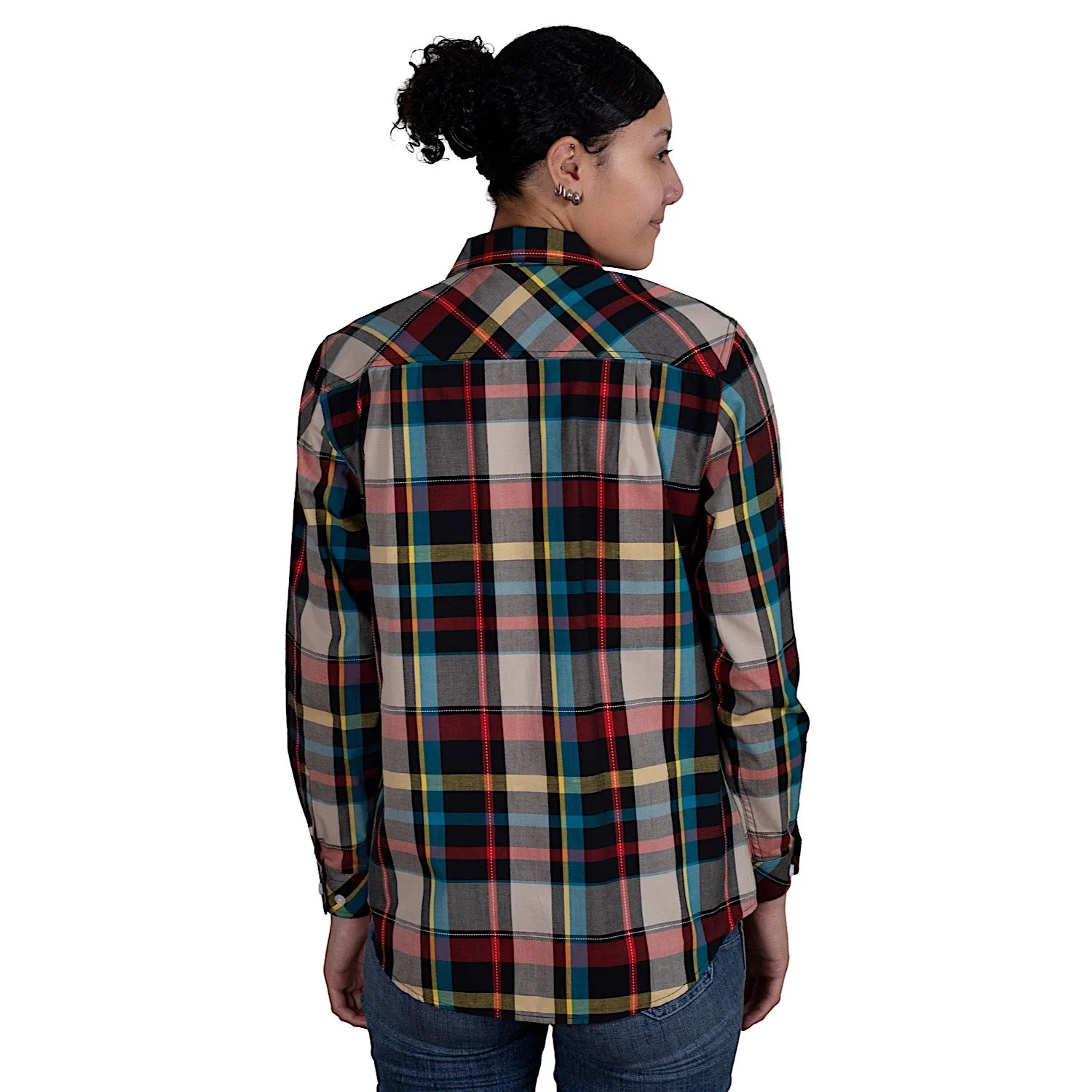 Just Country Women's Abbey Full Button Print Work Shirt - Vintage Plaid