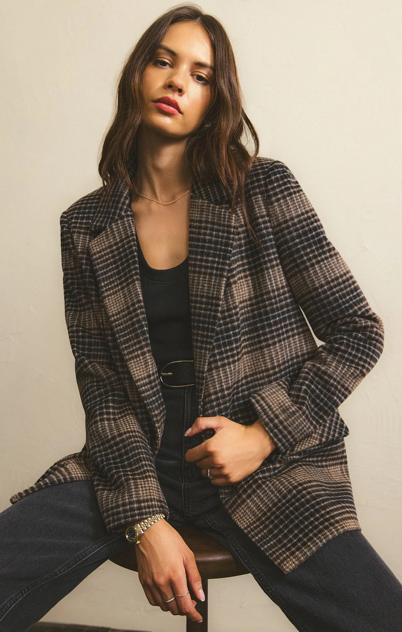 Kingston Relaxed Plaid Blazer