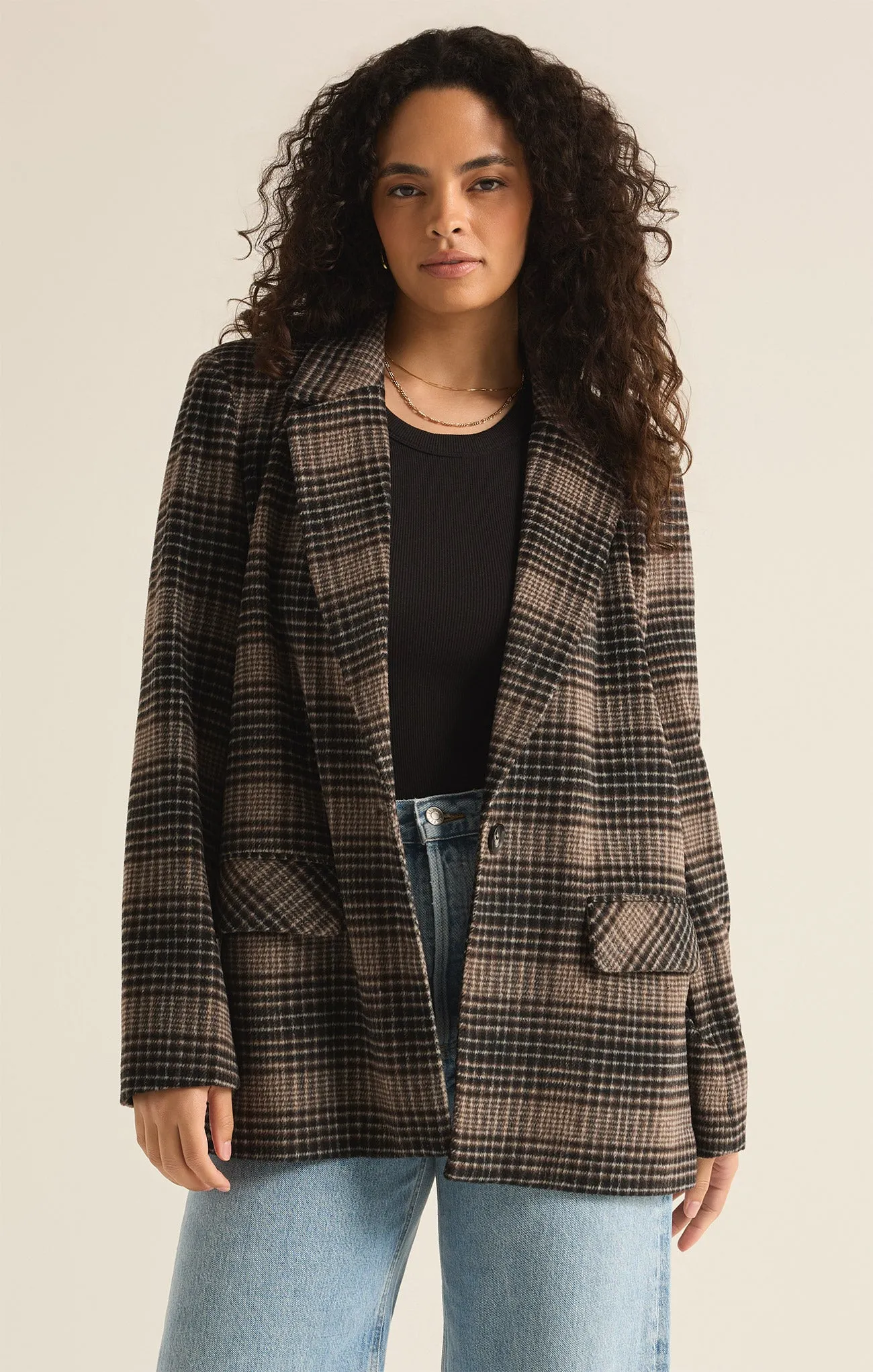 Kingston Relaxed Plaid Blazer