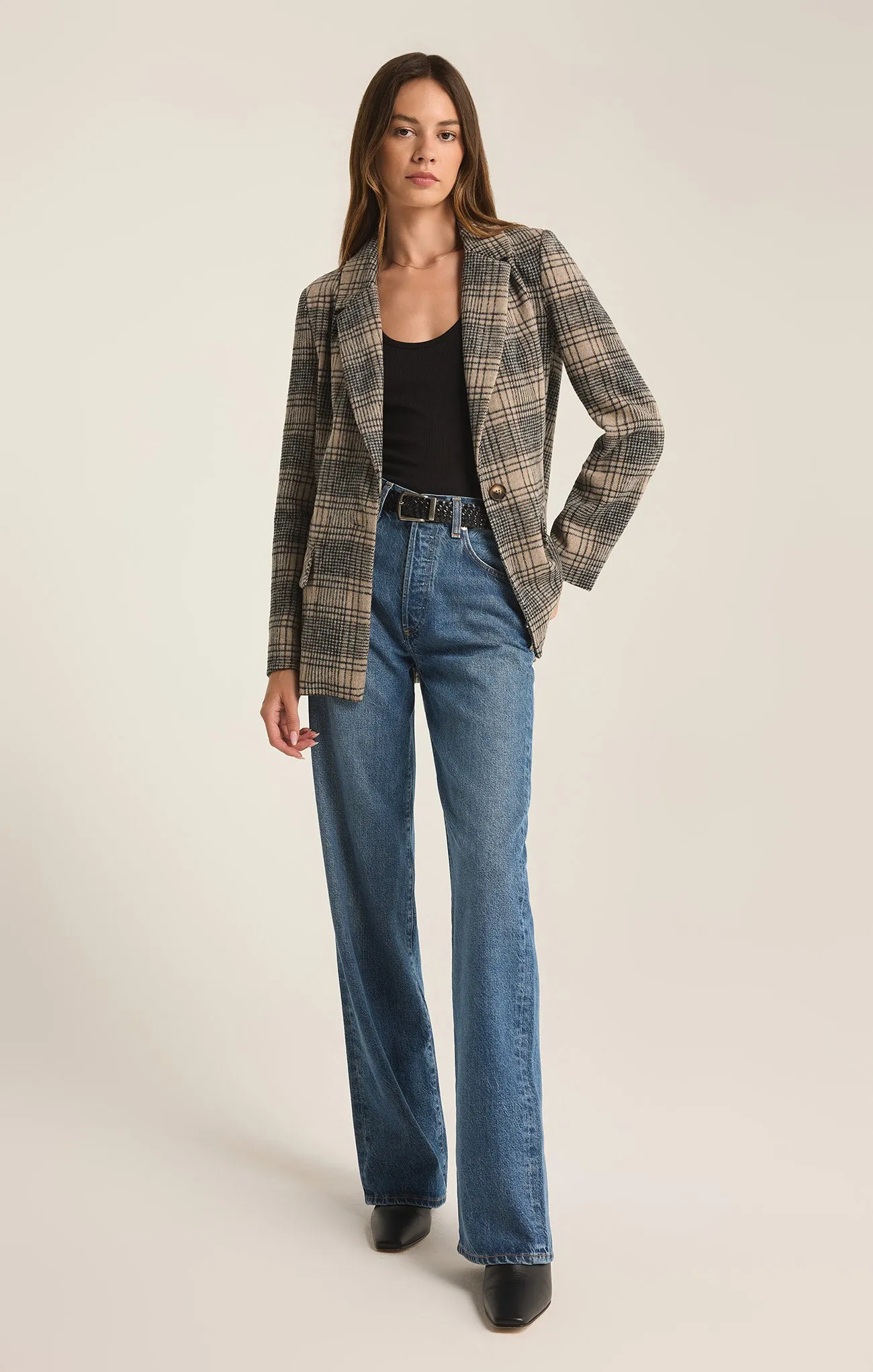 Kingston Relaxed Plaid Blazer
