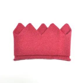 Knitted Cashmere Crown Headband - Pink