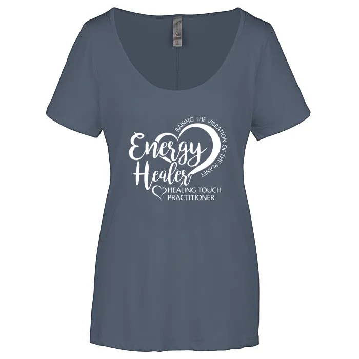 Ladies' Energy Healer - Scoop Neck Short Sleeve T-Shirt - Screen