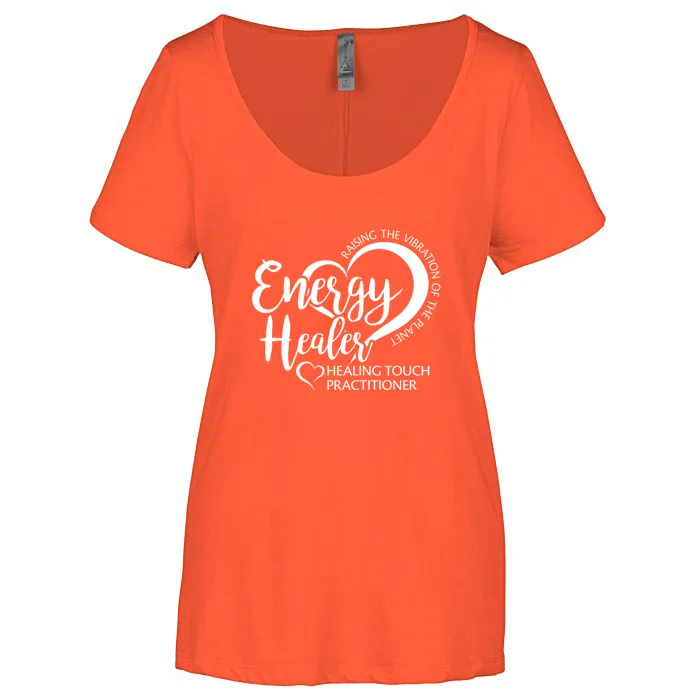 Ladies' Energy Healer - Scoop Neck Short Sleeve T-Shirt - Screen