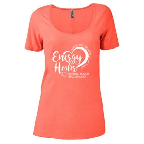 Ladies' Energy Healer - Scoop Neck Short Sleeve T-Shirt - Screen