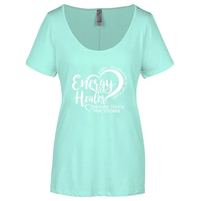 Ladies' Energy Healer - Scoop Neck Short Sleeve T-Shirt - Screen