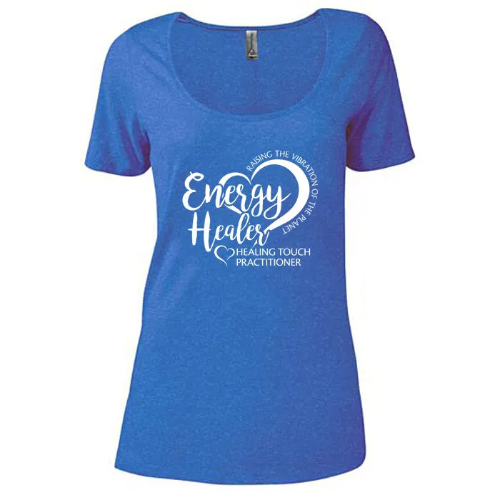 Ladies' Energy Healer - Scoop Neck Short Sleeve T-Shirt - Screen